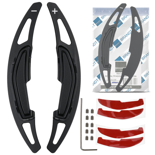 Lenkrad Schaltwippen ALU Schwarz kompatibel mit BMW M2 F22 F87 M3 F30 F35 F80 M4 F32 F82 F83 M5 F10 F18 M6 F06 F12 F13 X5M F15 F85 X6M F16 F86