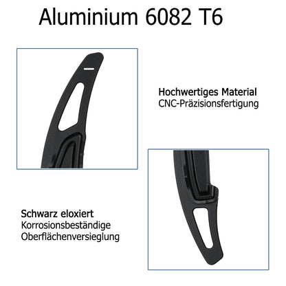 Lenkrad Schaltwippen ALU Schwarz kompatibel mit BMW M2 F22 F87 M3 F30 F35 F80 M4 F32 F82 F83 M5 F10 F18 M6 F06 F12 F13 X5M F15 F85 X6M F16 F86