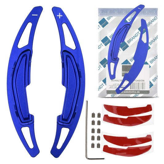 Lenkrad Schaltwippen ALU BLAU kompatibel mit BMW M2 F22 F87 M3 F30 F35 F80 M4 F32 F82 F83 M5 F10 F18 M6 F06 F12 F13 X5M F15 F85 X6M F16 F86