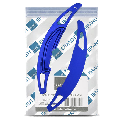 Lenkrad Schaltwippen ALU BLAU kompatibel mit BMW M2 F22 F87 M3 F30 F35 F80 M4 F32 F82 F83 M5 F10 F18 M6 F06 F12 F13 X5M F15 F85 X6M F16 F86