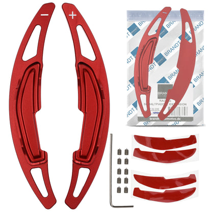 Lenkrad Schaltwippen ALU ROT kompatibel mit BMW M2 F22 F87 M3 F30 F35 F80 M4 F32 F82 F83 M5 F10 F18 M6 F06 F12 F13 X5M F15 F85 X6M F16 F86