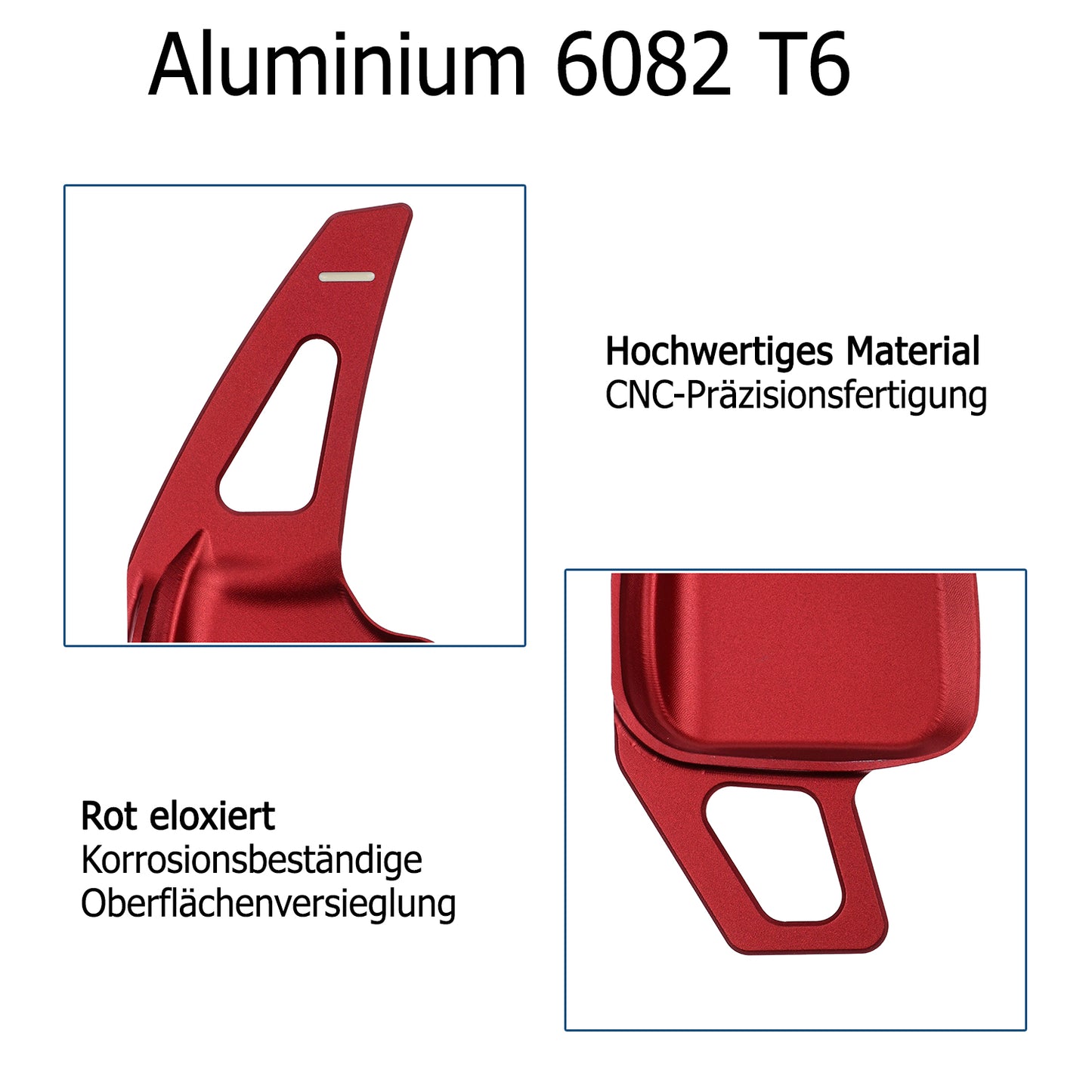 BRANDT Schaltwippen ALU ROT kompatibel mit BMW 1er F20 F21 F22 F23 F45 F46 3er F30 F31 F34 F32 F33 F36 i8 X1 F48 X2 F39 X3 F25 X4 F26 X5 F15 X6 F16
