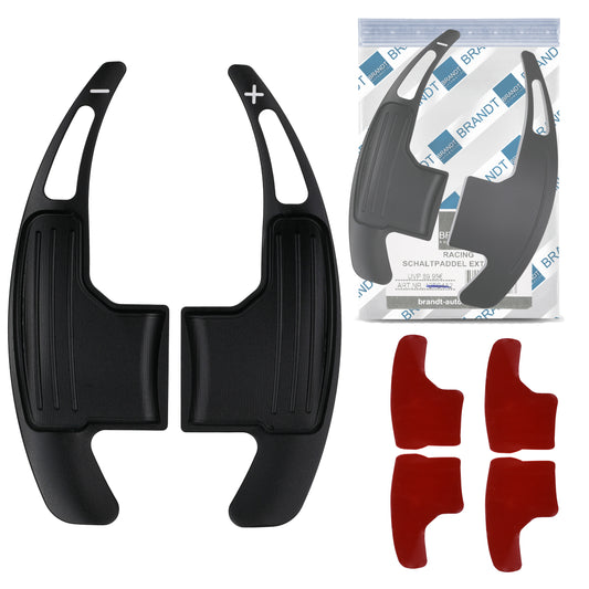 BRANDT Schaltwippen ALU SCHWARZ kompatibel mit FORD MUSTANG VI S550 14-23 Schaltpaddel Paddel Aufsatz Drucktaster Wippenschalter