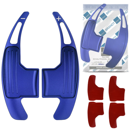 BRANDT Schaltwippen ALU BLAU kompatibel mit FORD MUSTANG VI S550 14-23 Schaltpaddel Paddel Aufsatz Drucktaster Wippenschalter
