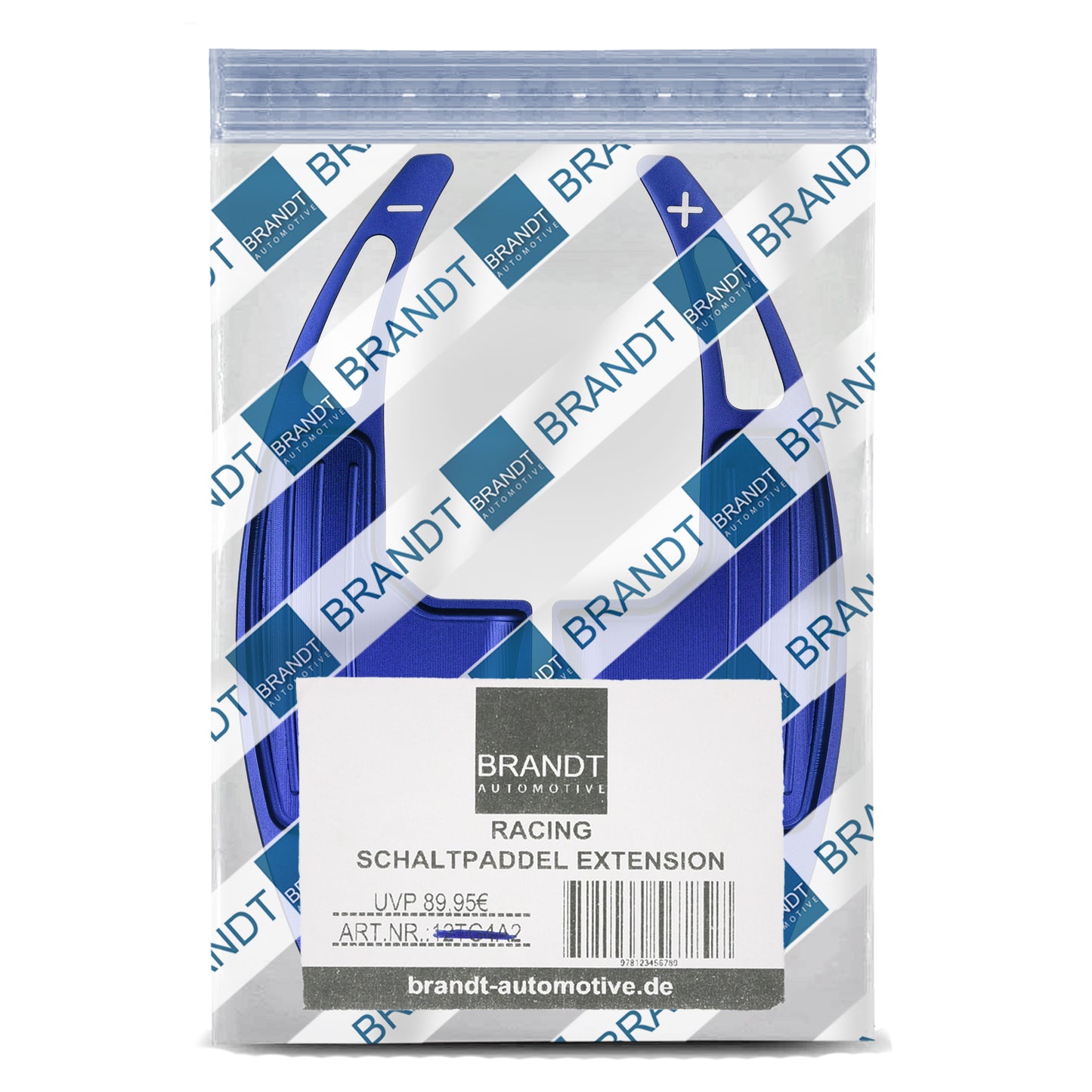 BRANDT Schaltwippen ALU BLAU kompatibel mit FORD MUSTANG VI S550 14-23 Schaltpaddel Paddel Aufsatz Drucktaster Wippenschalter