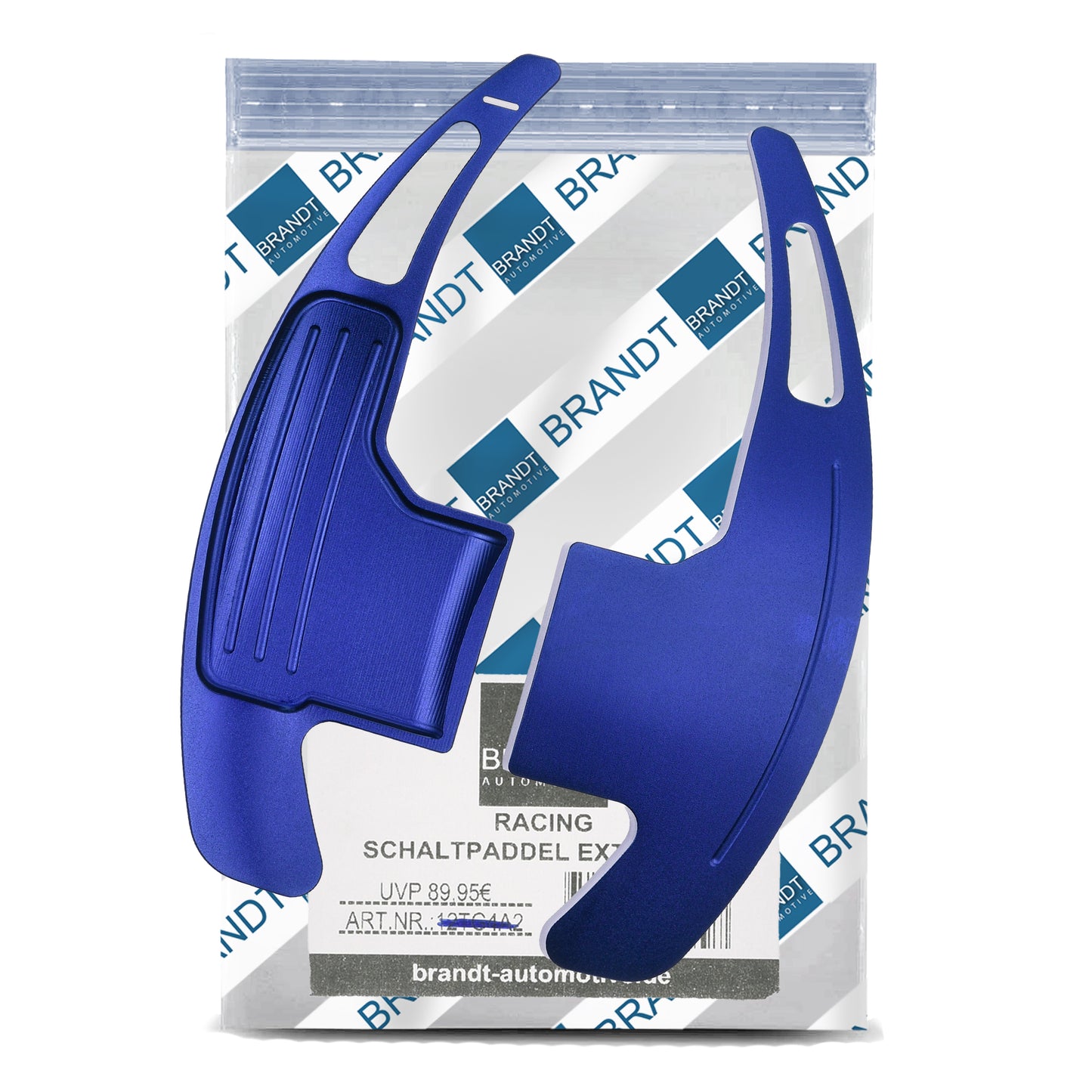 BRANDT Schaltwippen ALU BLAU kompatibel mit FORD MUSTANG VI S550 14-23 Schaltpaddel Paddel Aufsatz Drucktaster Wippenschalter