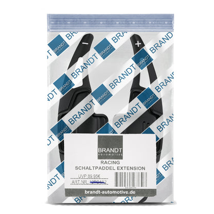 BRANDT Schaltwippen ALU SCHWARZ kompatibel mit FORD FOCUS III IV 15-26 EcoSport 15-22 Schaltpaddel Paddel Aufsatz Drucktaster Wippenschalter