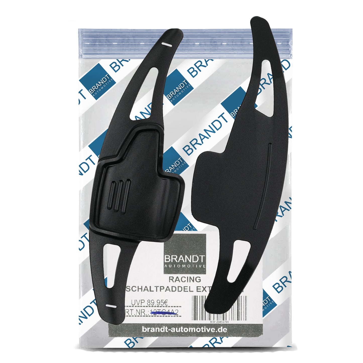 BRANDT Schaltwippen ALU SCHWARZ kompatibel mit FORD FOCUS III IV 15-26 EcoSport 15-22 Schaltpaddel Paddel Aufsatz Drucktaster Wippenschalter