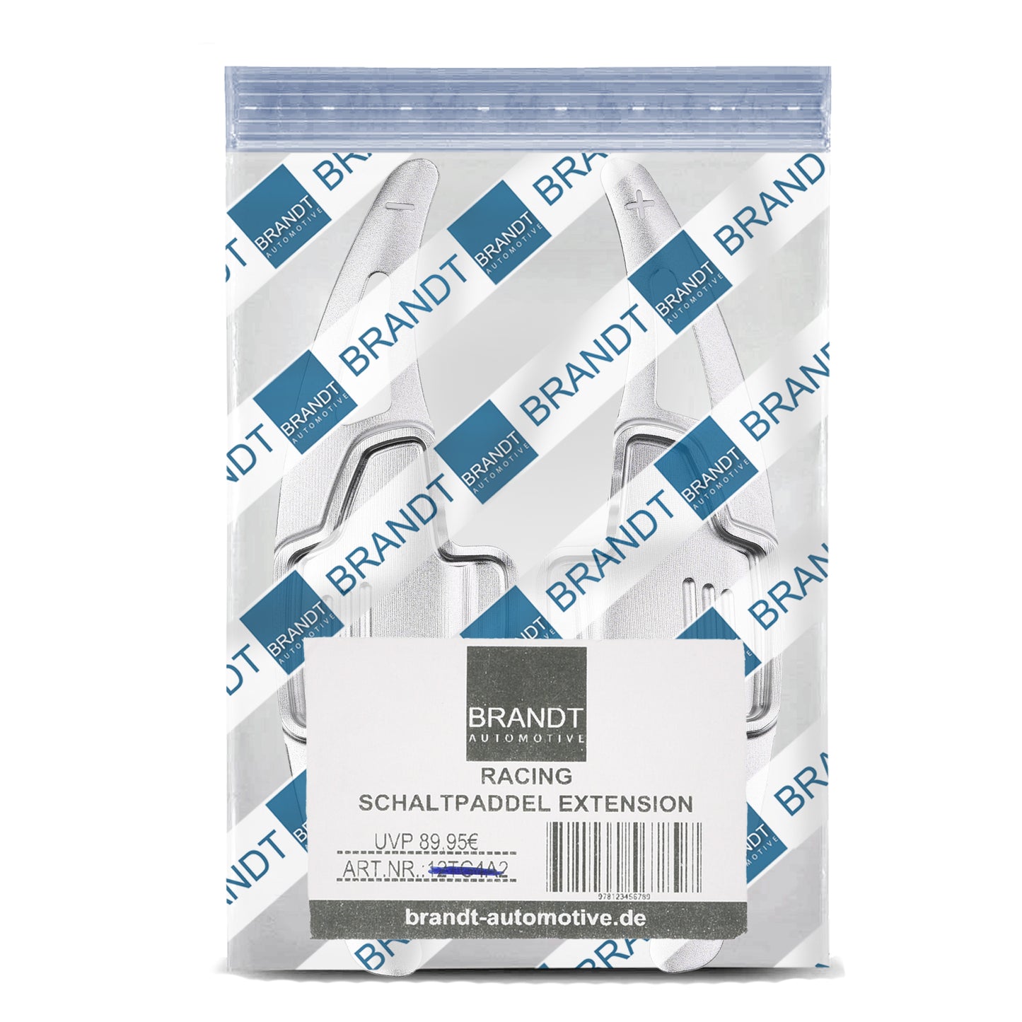 BRANDT Schaltwippen ALU SILBER kompatibel mit FORD FOCUS III IV 15-26 EcoSport 15-22 Schaltpaddel Paddel Aufsatz Drucktaster Wippenschalter