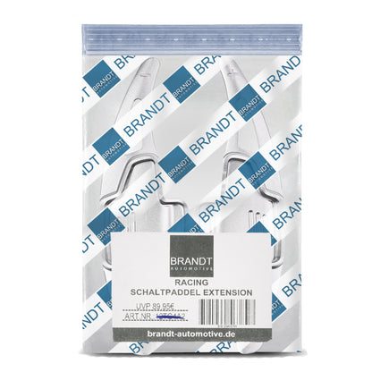 BRANDT Schaltwippen ALU SILBER kompatibel mit FORD FOCUS III IV 15-26 EcoSport 15-22 Schaltpaddel Paddel Aufsatz Drucktaster Wippenschalter