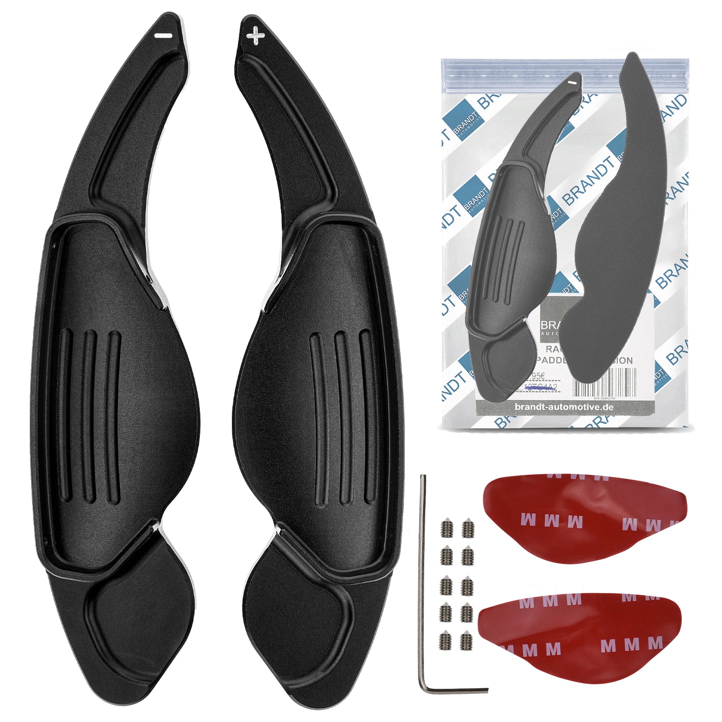 BRANDT Schaltwippen ALU Schwarz kompatibel mit LAND ROVER Discovery Sport L550 Range Rover Evoque L538 L551 Discovery IV V Range Rover Sport II L494