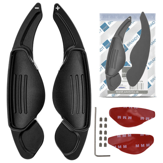 BRANDT Schaltwippen ALU Schwarz kompatibel mit LAND ROVER Discovery Sport L550 Range Rover Evoque L538 L551 Discovery IV V Range Rover Sport II L494