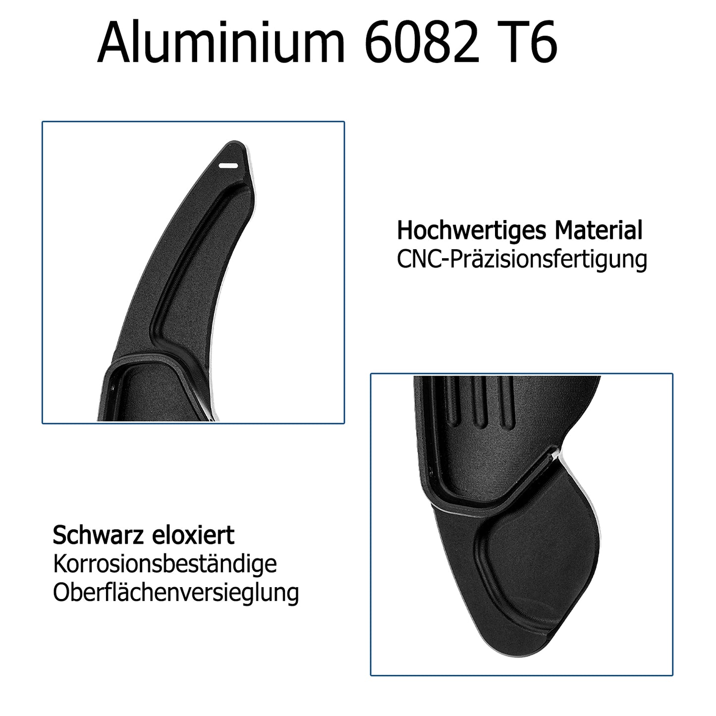 BRANDT Schaltwippen ALU Schwarz kompatibel mit LAND ROVER Discovery Sport L550 Range Rover Evoque L538 L551 Discovery IV V Range Rover Sport II L494