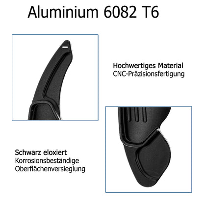 BRANDT Schaltwippen ALU Schwarz kompatibel mit LAND ROVER Discovery Sport L550 Range Rover Evoque L538 L551 Discovery IV V Range Rover Sport II L494