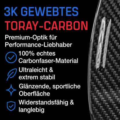 T CARBON ECHT Schaltwippen SCHWARZ kompatibel mit Jaguar F-Pace X761 16-25 F-Type 13-24 Schaltpaddel Paddel Aufsatz Drucktaster Wippenschalter