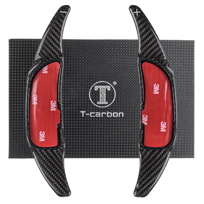 T CARBON ECHT Schaltwippen Black kompatibel mit Mercedes Benz C-Klasse W204 C204 S204 11-14 Schaltpaddel Paddel Aufsatz Wippenschalter