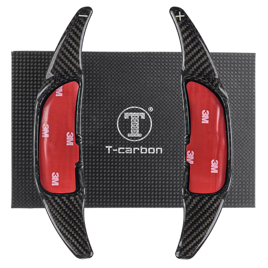 T CARBON ECHT Schaltwippen Black kompatibel mit Mercedes Benz C-Klasse W204 C204 S204 11-14 Schaltpaddel Paddel Aufsatz Wippenschalter