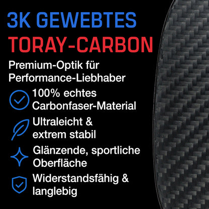 T CARBON ECHT Schaltwippen Black kompatibel mit Mercedes Benz C-Klasse W204 C204 S204 11-14 Schaltpaddel Paddel Aufsatz Wippenschalter