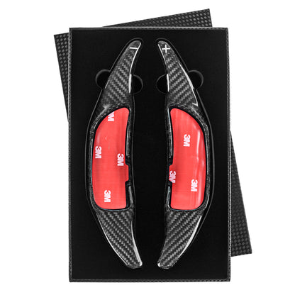 T CARBON ECHT Schaltwippen Black kompatibel mit Mercedes Benz C-Klasse W204 C204 S204 11-14 Schaltpaddel Paddel Aufsatz Wippenschalter