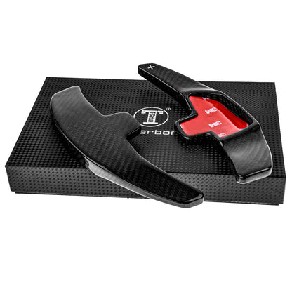 T CARBON ECHT Schaltwippen SCHWARZ kompatibel mit Mercedes Benz A-Klasse W176 W177 15-23 Schaltpaddel Paddel Aufsatz Wippenschalter