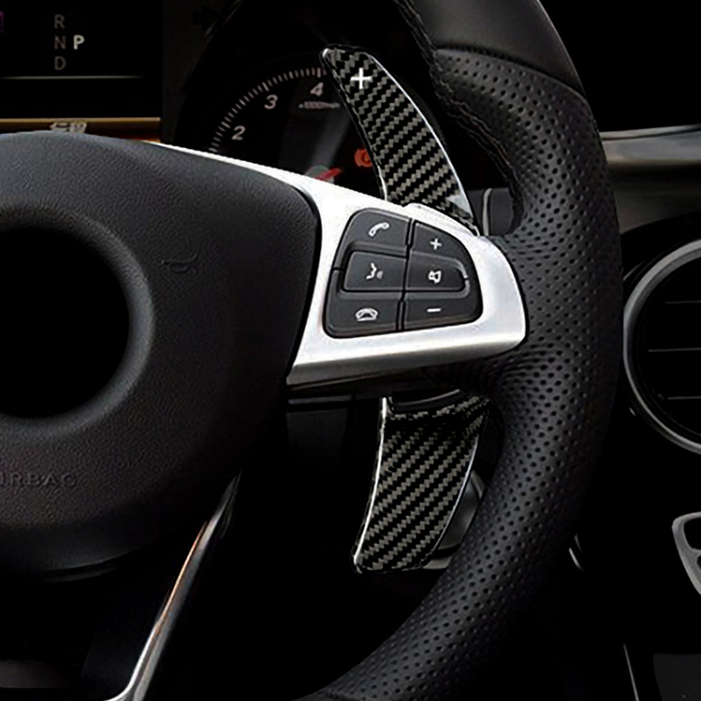 T CARBON ECHT Schaltwippen SCHWARZ kompatibel mit Mercedes Benz A-Klasse W176 W177 15-23 Schaltpaddel Paddel Aufsatz Wippenschalter