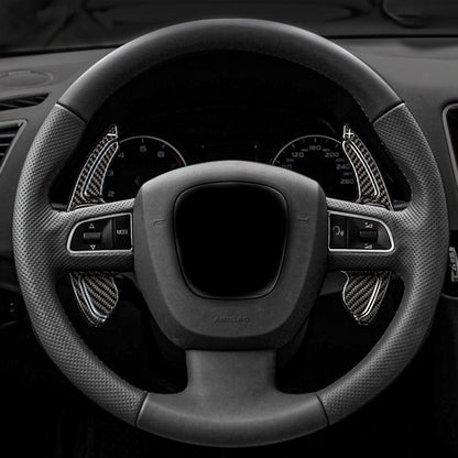 T CARBON ECHT Schaltwippen SCHWARZ kompatibel mit AUDI A3 S3 8P 04-13 RS3 11-12 A4 S4 B7 04-08 Schaltpaddel Paddel Aufsatz Drucktaster Wippenschalter