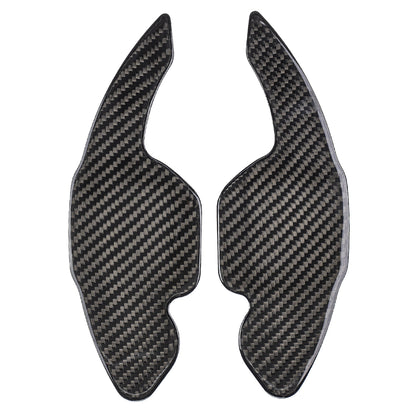 T CARBON ECHT Schaltwippen SCHWARZ kompatibel mit AUDI A1 8X 10-18 A3 S3 8V 12-16 Q7 4L Schaltpaddel Paddel Aufsatz Drucktaster Wippenschalter