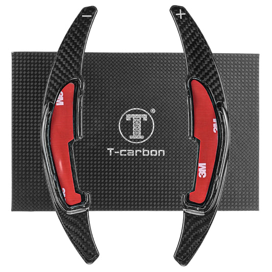 T CARBON ECHT Schaltwippen SCHWARZ kompatibel mit BMW M2 F22 F87 M3 F30 F35 F80 M4 F32 F82 F83 Schaltpaddel Paddel Aufsatz Drucktaster Wippenschalter