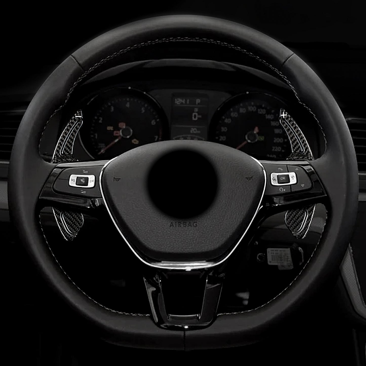 T CARBON ECHT Schaltwippen SCHWARZ kompatibel mit SEAT ALHAMBRA II 7N 10-15 LEON II 1P Schaltpaddel Paddel Aufsatz Drucktaster Wippenschalter
