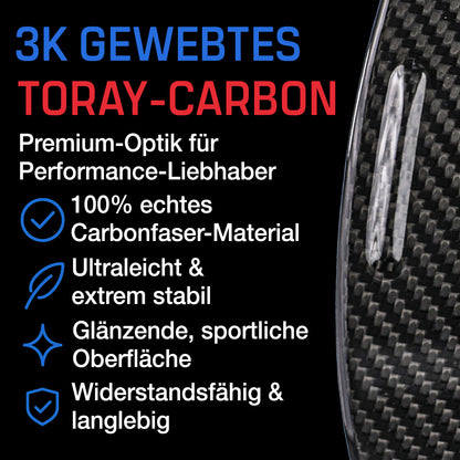 T CARBON ECHT Schaltwippen SCHWARZ kompatibel mit AUDI A1 GB AB 2021 A3 S3 8V 16-20 Schaltpaddel Paddel Aufsatz Drucktaster Wippenschalter