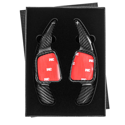T CARBON ECHT Schaltwippen SCHWARZ kompatibel mit AUDI A1 GB AB 2021 A3 S3 8V 16-20 Schaltpaddel Paddel Aufsatz Drucktaster Wippenschalter