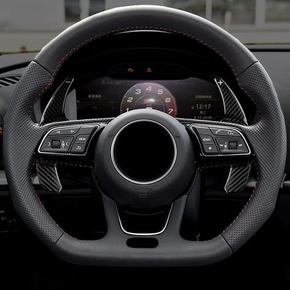T CARBON ECHT Schaltwippen SCHWARZ kompatibel mit AUDI A1 GB AB 2021 A3 S3 8V 16-20 Schaltpaddel Paddel Aufsatz Drucktaster Wippenschalter