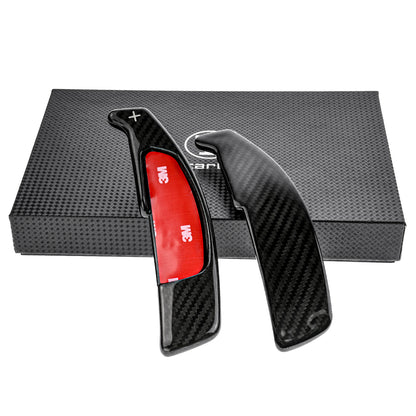 T CARBON ECHT Schaltwippen SCHWARZ kompatibel mit Mercedes AMG A-Klasse A45 W176 13-15 Schaltpaddel Paddel Aufsatz Drucktaster Wippenschalter