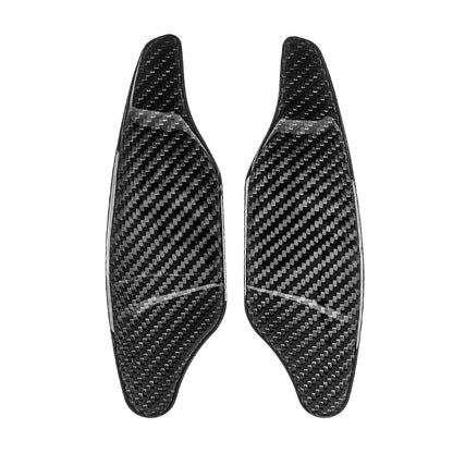 T CARBON ECHT Schaltwippen SCHWARZ kompatibel mit AUDI A4 B8 11-16 S4 RS4 13-15 RS7 RS6 C7 14-18 Schaltpaddel Aufsatz Drucktaster Wippenschalter