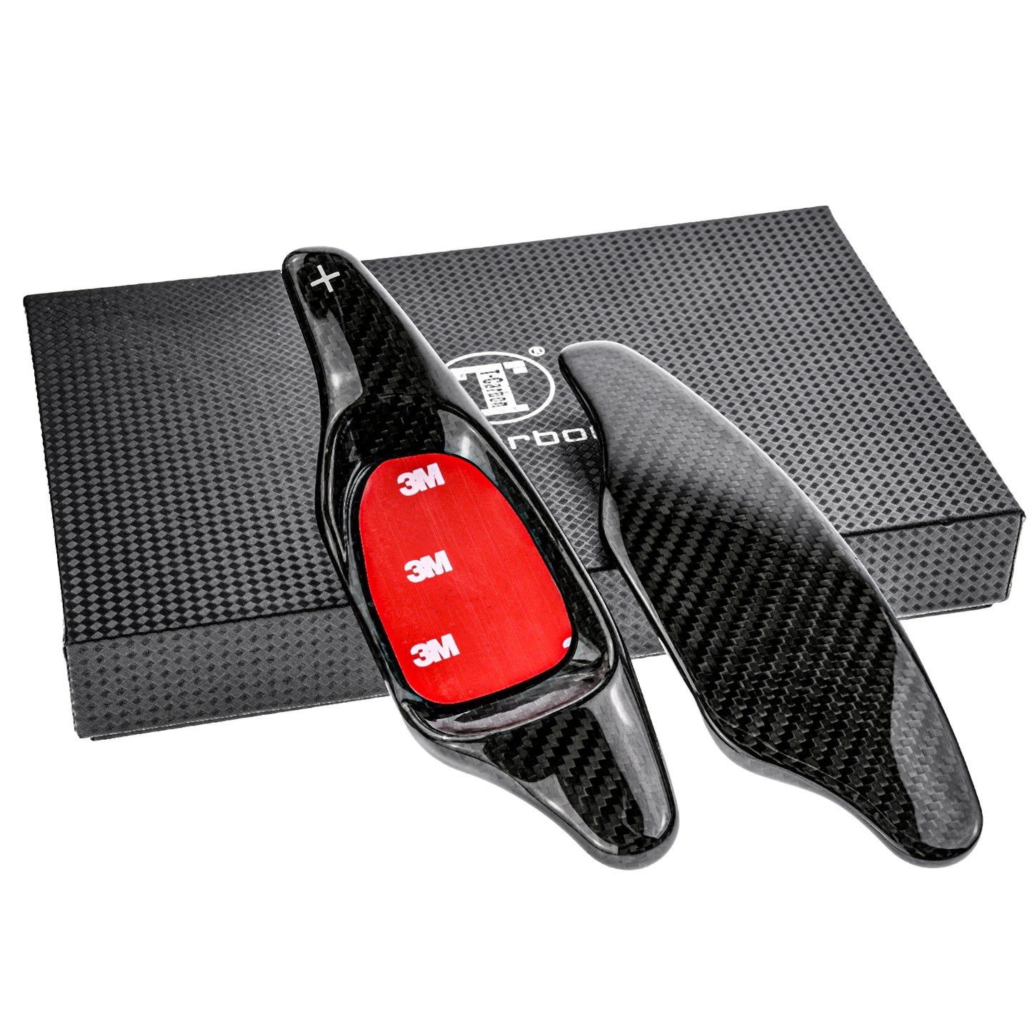 T CARBON ECHT Schaltwippen SCHWARZ kompatibel mit AUDI A4 B8 11-16 S4 RS4 13-15 RS7 RS6 C7 14-18 Schaltpaddel Aufsatz Drucktaster Wippenschalter
