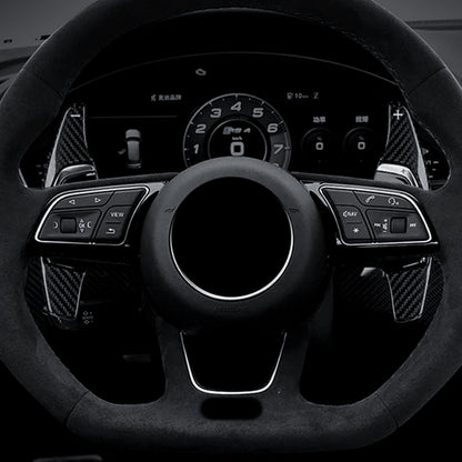 T CARBON ECHT Schaltwippen Aufsatz SCHWARZ kompatibel mit AUDI RS Q3 F3 RS Q8 4M AB 2019 Schaltpaddel Paddel Aufsatz Drucktaster Wippenschalter