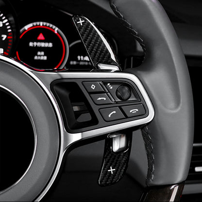 T CARBON ECHT Schaltwippen SCHWARZ kompatibel mit 718 CAYMAN BOXSTER T S GTS GT4 982 16-25 Schaltpaddel Paddel Aufsatz Drucktaster Wippenschalter