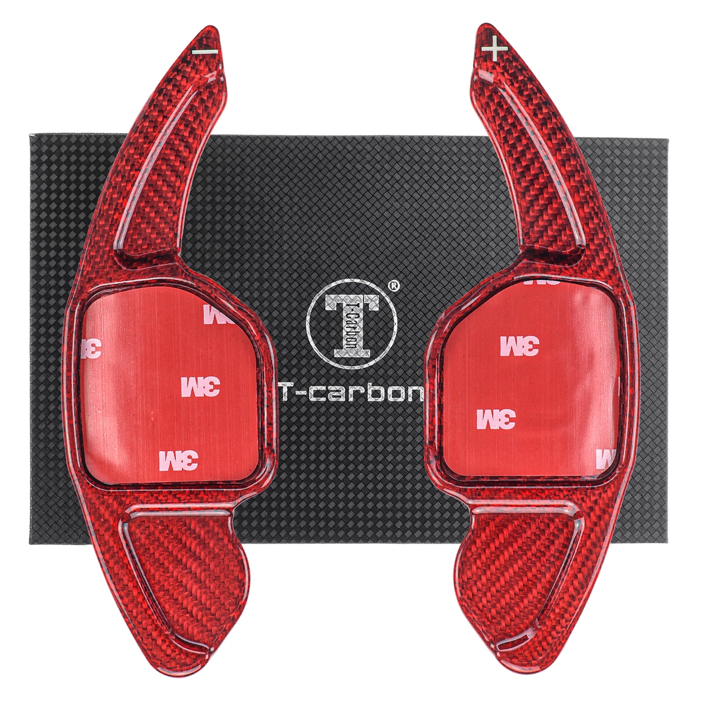 T CARBON ECHT Schaltwippen ROT kompatibel mit AUDI A3 S3 8P 04-13 RS3 11-12 A4 S4 B7 04-08 Schaltpaddel Paddel Aufsatz Drucktaster Wippenschalter