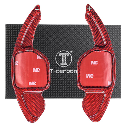 T CARBON ECHT Schaltwippen ROT kompatibel mit AUDI A3 S3 8P 04-13 RS3 11-12 A4 S4 B7 04-08 Schaltpaddel Paddel Aufsatz Drucktaster Wippenschalter