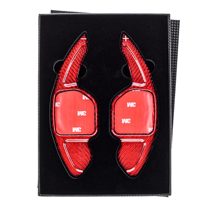 T CARBON ECHT Schaltwippen ROT kompatibel mit AUDI A3 S3 8P 04-13 RS3 11-12 A4 S4 B7 04-08 Schaltpaddel Paddel Aufsatz Drucktaster Wippenschalter