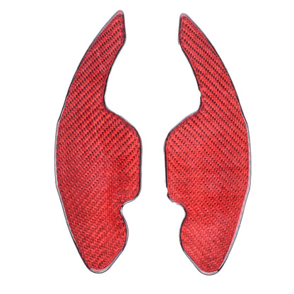 T CARBON ECHT Schaltwippen ROT kompatibel mit AUDI A3 S3 8P 04-13 RS3 11-12 A4 S4 B7 04-08 Schaltpaddel Paddel Aufsatz Drucktaster Wippenschalter