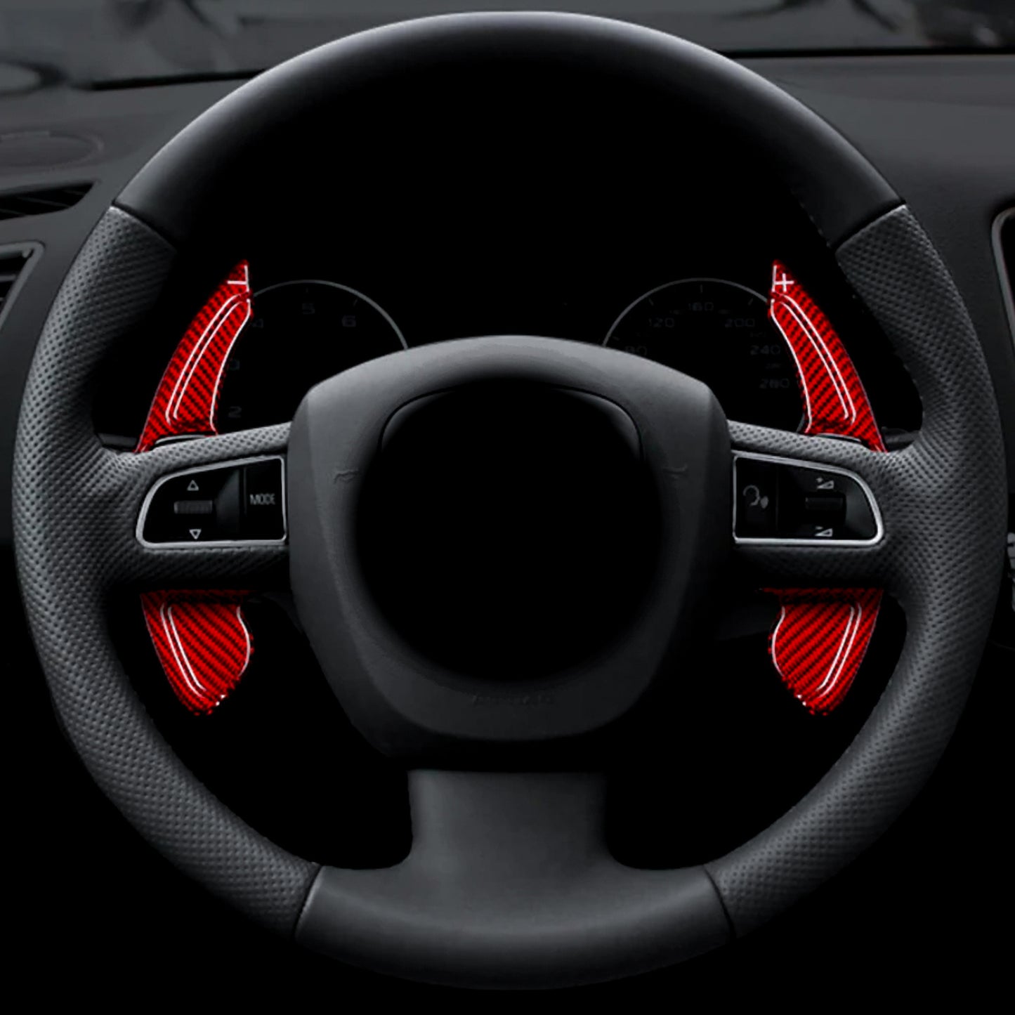 T CARBON ECHT Schaltwippen ROT kompatibel mit AUDI A3 S3 8P 04-13 RS3 11-12 A4 S4 B7 04-08 Schaltpaddel Paddel Aufsatz Drucktaster Wippenschalter