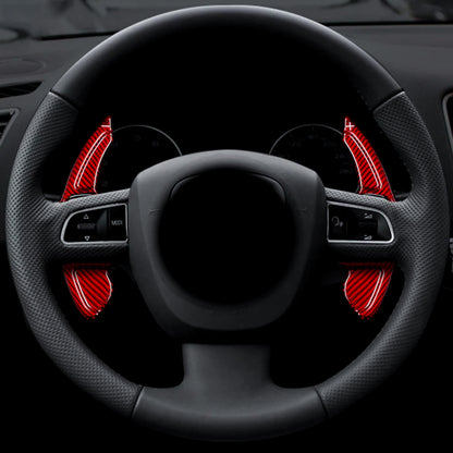 T CARBON ECHT Schaltwippen ROT kompatibel mit AUDI A3 S3 8P 04-13 RS3 11-12 A4 S4 B7 04-08 Schaltpaddel Paddel Aufsatz Drucktaster Wippenschalter