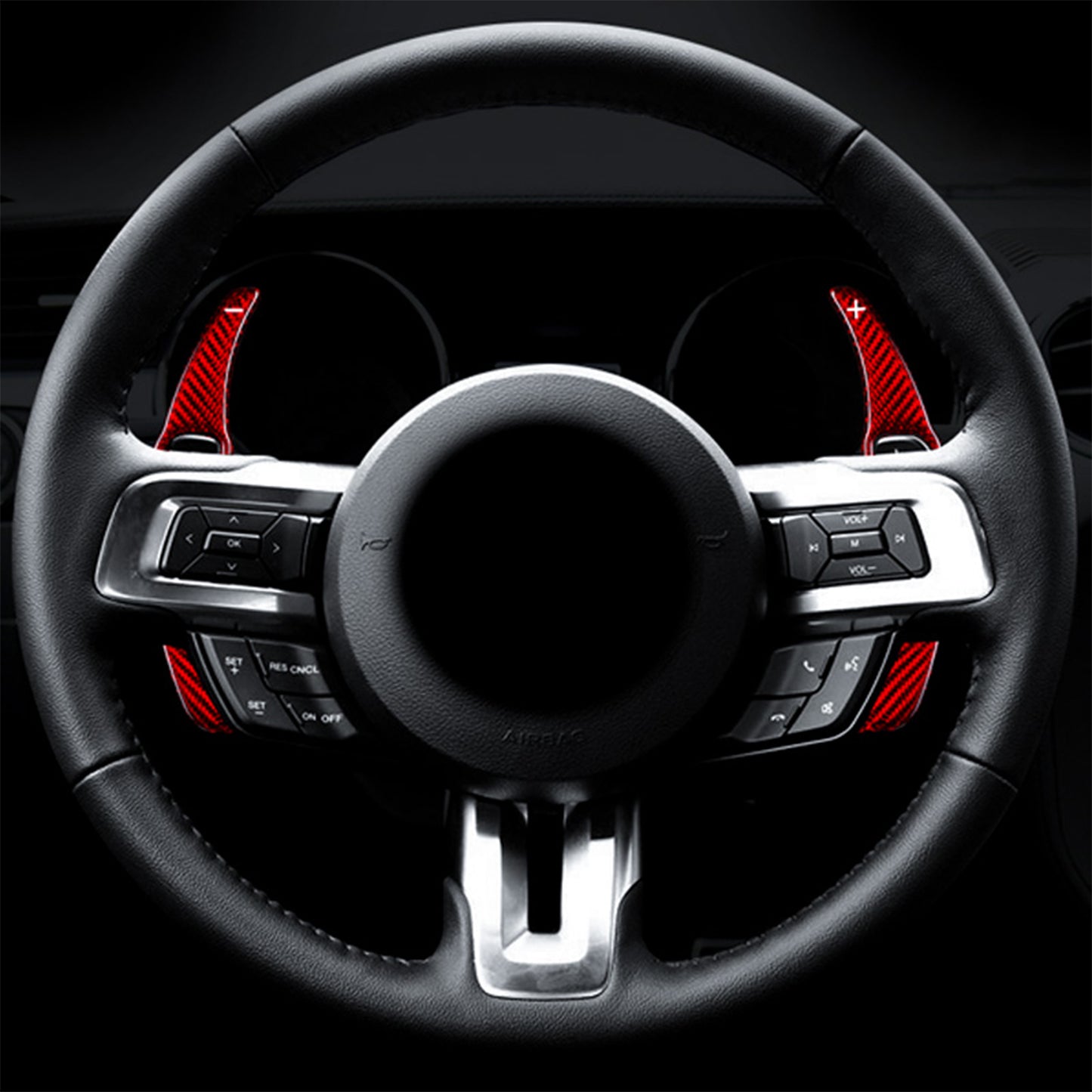 T CARBON ECHT Schaltwippen ROT kompatibel mit Jaguar F-Pace X761 16-25 F-Type 13-24 Schaltpaddel Paddel Aufsatz Drucktaster Wippenschalter