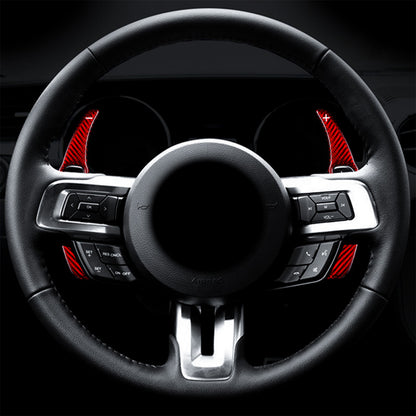 T CARBON ECHT Schaltwippen ROT kompatibel mit Jaguar F-Pace X761 16-25 F-Type 13-24 Schaltpaddel Paddel Aufsatz Drucktaster Wippenschalter