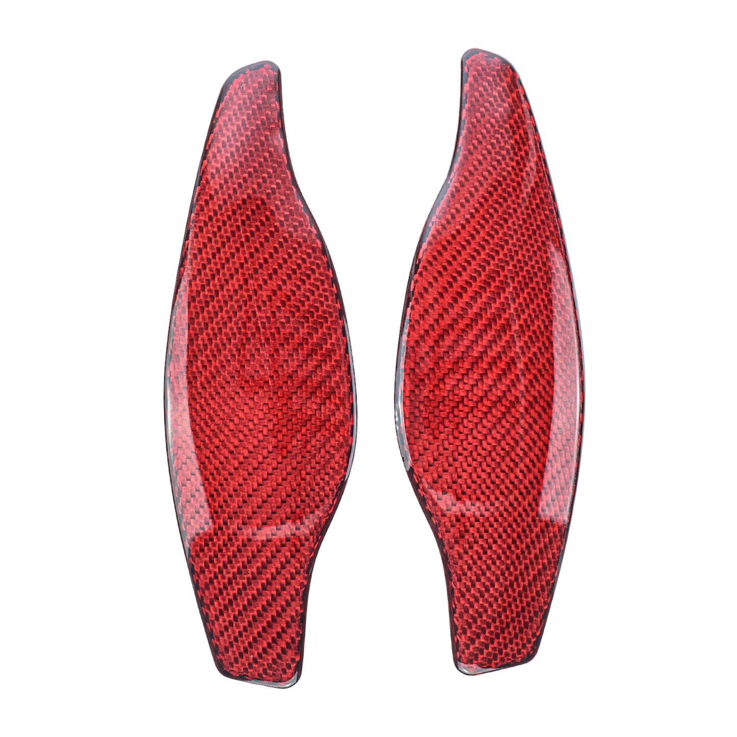 T CARBON ECHT Schaltwippen Aufsatz ROT kompatibel mit AUDI RS Q3 F3 RS Q8 4M AB 2019 Schaltpaddel Paddel Aufsatz Drucktaster Wippenschalter