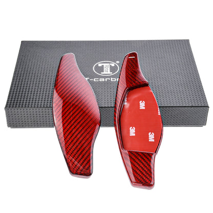 T CARBON ECHT Schaltwippen Aufsatz ROT kompatibel mit AUDI RS Q3 F3 RS Q8 4M AB 2019 Schaltpaddel Paddel Aufsatz Drucktaster Wippenschalter