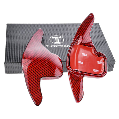 T CARBON ECHT Schaltwippen ROT kompatibel mit BMW 2er Active Tourer F45 14-21 Schaltpaddel Paddel Aufsatz Drucktaster Wippenschalter