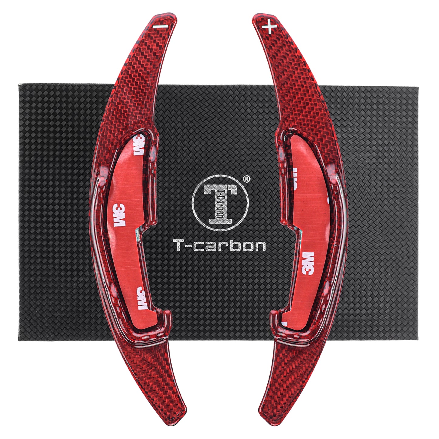 T CARBON ECHT Schaltwippen ROT kompatibel mit BMW M2 F22 F87 M3 F30 F35 F80 M4 F32 F82 F83 Schaltpaddel Paddel Aufsatz Drucktaster Wippenschalter