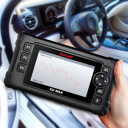 DIAGNOSEGERÄT iCARSOFT EU MAX OBD-2 Scanner für europäische Fahrzeugmarken + kostenlose Updates